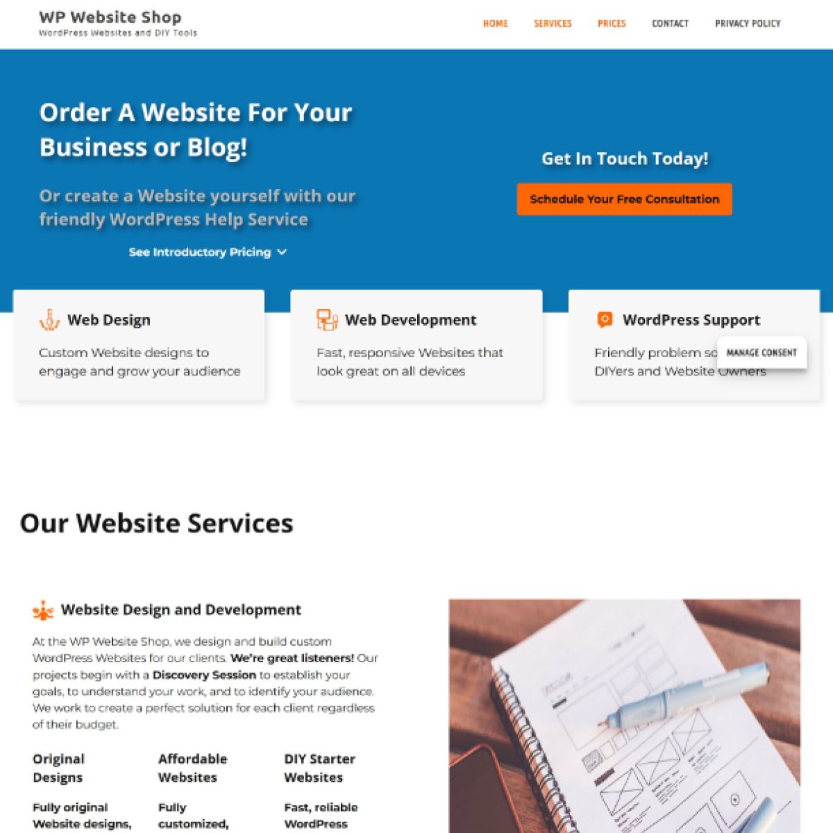 WP Website Shop
